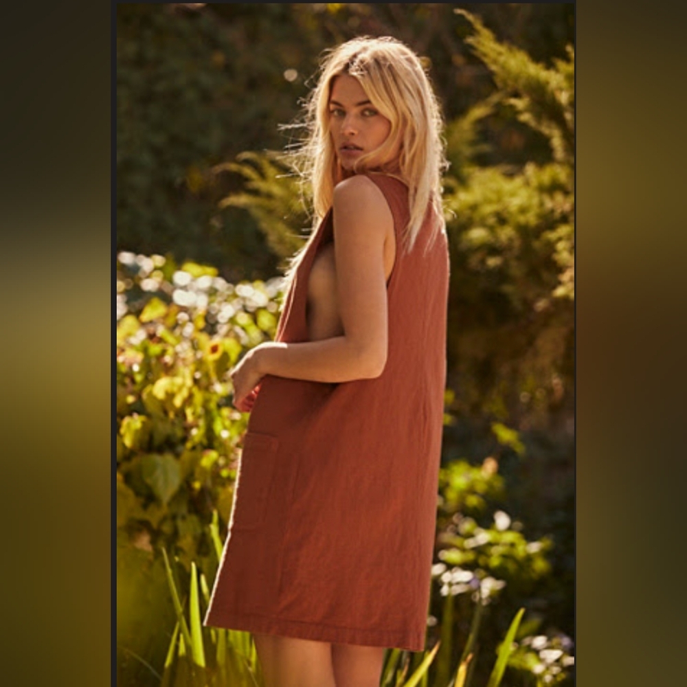 Free People Sweet Escape Mini Dress in Red Tile/XS